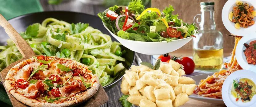 se muestra comida italiana dolce guidi